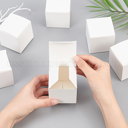 Foldable Cardboard Paper Jewelry Boxes Gift Packaging Boxes White