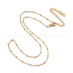 Vacuum Plating 304 Stainless Steel Necklaces US-NJEW-E080-14G