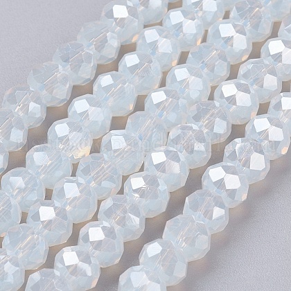 Electroplate Glass Bead Strands US-GLAA-F001-6x4mm-23L-1