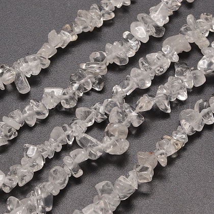 Natural Quartz Crystal Chip Beads Strands US-G-M205-01-1