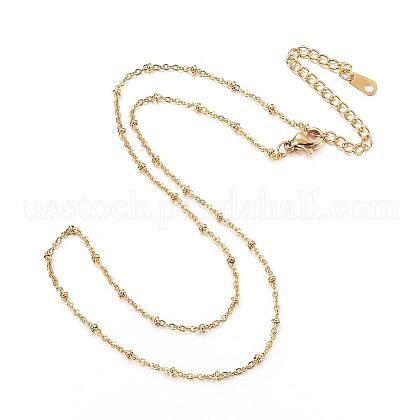 Vacuum Plating 304 Stainless Steel Necklaces US-NJEW-E080-14G-1