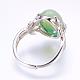 Adjustable Oval Natural Agate Finger Rings US-RJEW-P059-E01-2