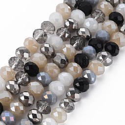 Electroplate Glass Beads Strands US-EGLA-S194-18C