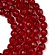 Faceted Glass Round Beads Strands US-X-GF6mmC47-2