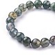 Natural Moss Agate Beads Stretch Bracelets US-BJEW-F380-01-B15-4