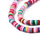 Handmade Polymer Clay Beads Strands US-CLAY-R089-4mm-154-3