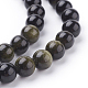 Natural Golden Sheen Obsidian Beads Strands US-G-C076-8mm-5-3