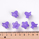 Purple Frosted Transparent Acrylic Flower Beads US-X-PLF018-15-4
