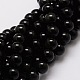 Natural Obsidian Round Beads Strands US-G-E329-6mm-37-1