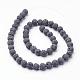 Unwaxed Natural Lava Rock Bead Strands US-G-F309-4mm-2