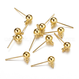 Brass Ball Post Ear Studs US-EC254-G