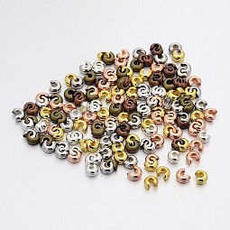 Mixed Style Iron Crimp Beads Covers US-IFIN-X0031-NR