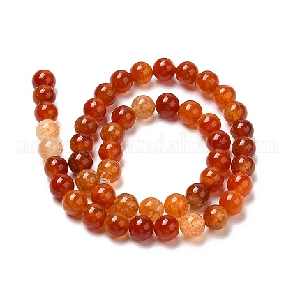 Natural Crackle Agate Bead Strands&nbsp;US-G-K166-10-6mm-01-2