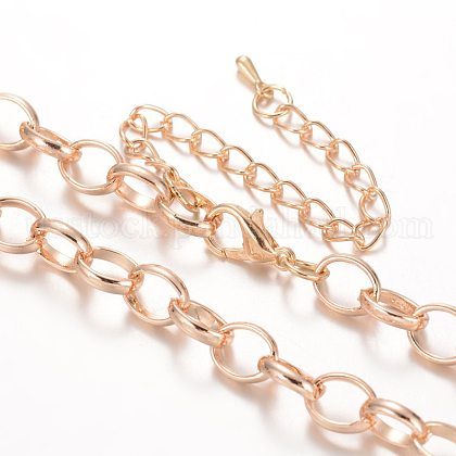 Iron Cable Chain Necklace Making US-MAK-J009-62KCG-1
