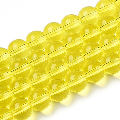 Transparent Glass Beads Strands&nbsp;US-GLAA-T032-T8mm-12-1