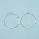 Silver Color Plated Brass Earring Hoops US-X-EC067-3S-3