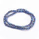 Electroplate Glass Beads Strands US-EGLA-D020-6x4mm-M2-2