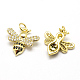 Brass Micro Pave Grade AAA Cubic Zirconia Charms US-ZIRC-P072-02G-NR-2