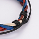 Adjustable Braided Leather Cord Bracelets US-BJEW-I227-02-3
