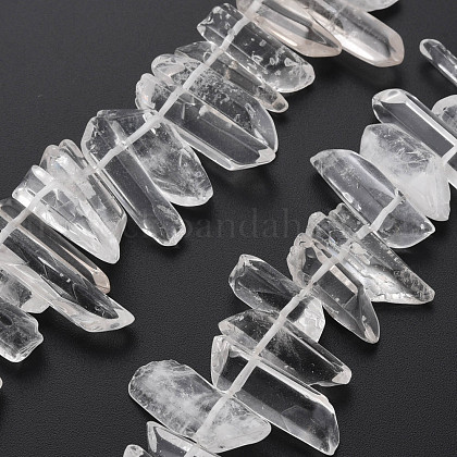 Natural Quartz Crystal Beads Strands US-G-R435-09F-1