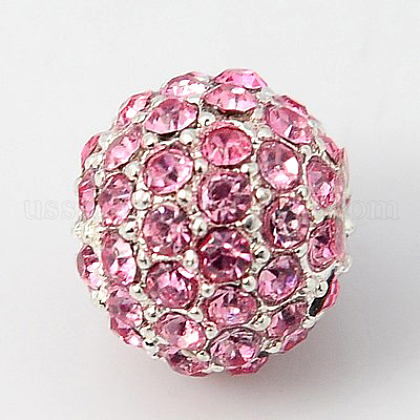 Alloy Rhinestone Beads US-RB-A034-10mm-A27S-1