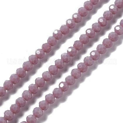 Faceted(32 Facets) Glass Beads Strands US-EGLA-J042-36B-13-1