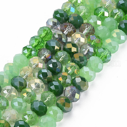 Electroplate Glass Beads Strands US-EGLA-S194-18E-1