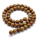 Natural Wood Lace Stone Beads Strands US-G-G763-05-6mm-2