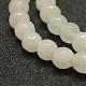 Faceted Natural White Jade Beads Strands US-G-F448-6mm-3