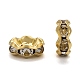 Brass Rhinestone Spacer Beads US-RB-A006-8MM-G-1