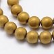 Electroplate Non-magnetic Synthetic Hematite Beads Strands US-G-R363-6mm-M-3