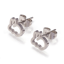 304 Stainless Steel Stud Earrings US-X-EJEW-N045-04P