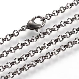 Iron Rolo Chains Necklace Making US-MAK-R015-45cm-B