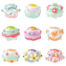 18Pcs 9 Colors Opaque Acrylic Beads US-ACRC-CJ0001-02
