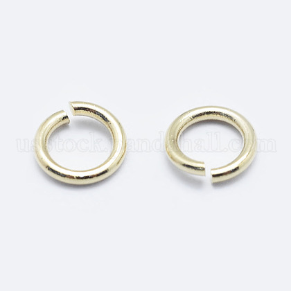 Brass Open Jump Rings&nbsp;US-KK-G331-08-4x0.7-NF-2