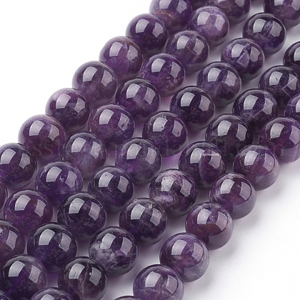Natural Amethyst Beads Strands US-G-G099-12mm-1-1