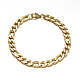 304 Stainless Steel Cuban Link Chain Necklaces and Bracelets Jewelry Sets US-SJEW-O065-B-05G-4
