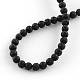Dyed Natural Lava Rock Gemstone Round Bead Strands US-G-R293-02-2