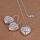 Silver Color Plated Brass Party Jewelry Sets US-SJEW-BB11453-1