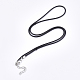 Waxed Cord Necklace Making with Iron Findings US-X-NJEW-R229-2.0mm-02-2