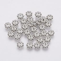 Alloy Daisy Spacer Beads US-PALLOY-L166-31P