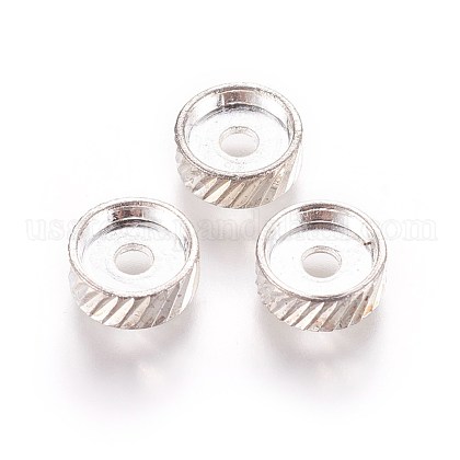 Flat Round Alloy Spacer Beads US-PALLOY-J504-02S-1