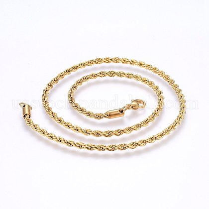 304 Stainless Steel Rope Chain Necklaces US-NJEW-F226-03G-04-1