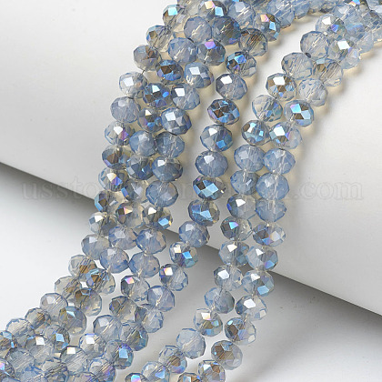 Electroplate Glass Beads Strands US-EGLA-A034-J10mm-I05-1