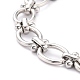 304 Stainless Steel Link Chain Bracelet for Men Women US-BJEW-Z011-20P-2