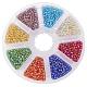 Multicolor 8/0 Transparent Glass Seed Beads Diameter 3mm Loose Beads for Jewelry Making US-SEED-PH0001-17-1