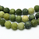 Round Frosted Natural TaiWan Jade Bead Strands US-G-M248-6mm-02-3