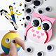PandaHall Elite Plastic Wiggle Googly Eyes Buttons DIY Scrapbooking Crafts Toy Accessories with Label Paster on Back US-KY-PH0004-01-4