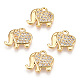 Brass Micro Pave Cubic Zirconia Charms US-X-ZIRC-K082-034A-1