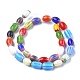 Oval Handmade Millefiori Glass Beads Strands US-LK-R004-38-2